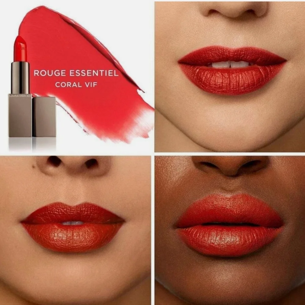 🌺Laura Mercier Coral ViF Rouge Essentiel Silky Creme Lipstick
